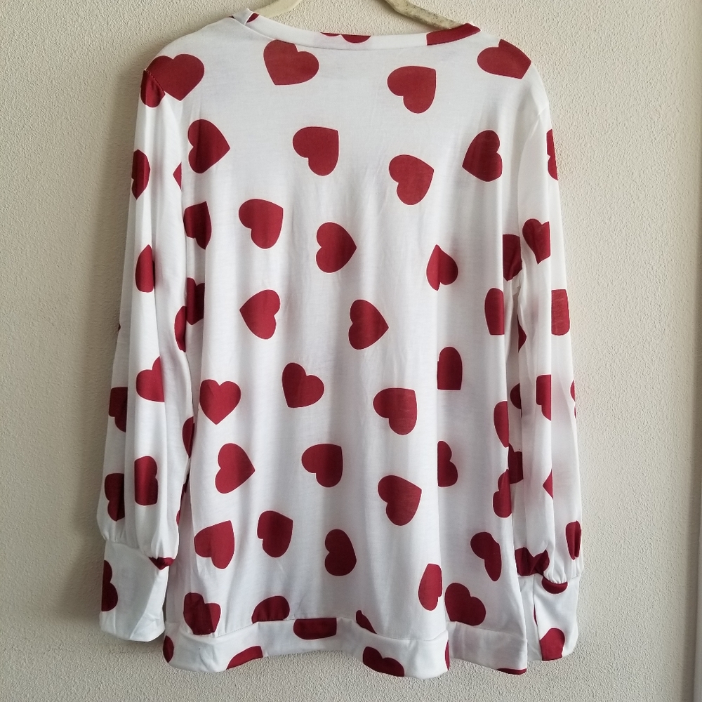 LONG SLEEVE RED HEART TEE - Picture 5 of 7